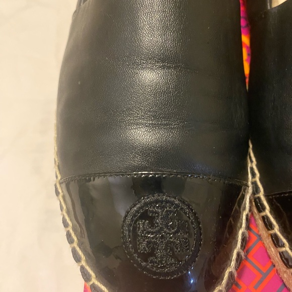 Tory Burch Black Espadrilles with Logo Detail - Picture 3 of 5